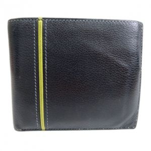Pre Owned Hermes Black Ever Graine 24 Bifold Wallet