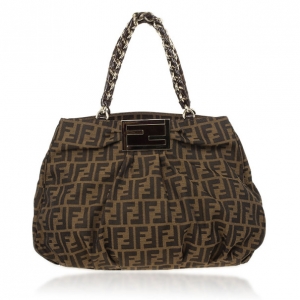 Pre Owned Fendi Zucca Large Mia Tote