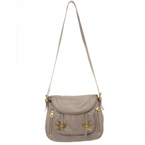 Pre Owned Marc by Marc Jacobs Black Petal To The Metal Natasha Flap Crossbody Bag