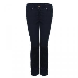 Pre Owned Alexander McQueen Black Side Zip Detail Jeans S
