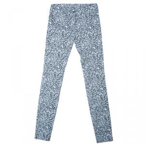 Pre Owned Balenciaga Monochrome Print Denim Jeans S