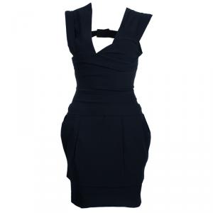 Pre Owned Preen By Thornton Bregazzi Black Power Dress M