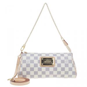 Pre Owned Louis Vuitton Damier Azur Canvas Eva Clutch