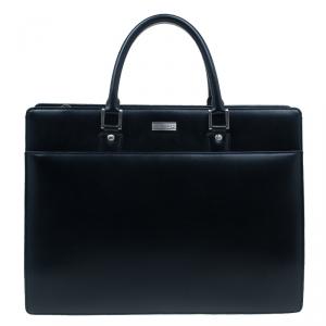Pre Owned Montblanc Black Leather Meisterstuck Document Case