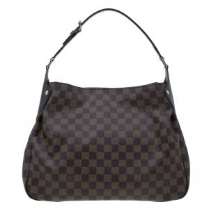 Pre Owned Louis Vuiton Brown Canvas Damier Ebene Reggia Hobo