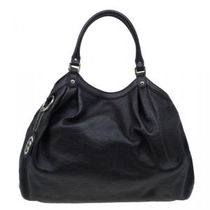 Pre Owned Gucci Brown Guccissima Leather Large Sukey Tote