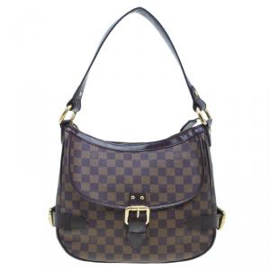 Pre Owned Louis Vuitton Damier Ebene Canvas Highbury Hobo