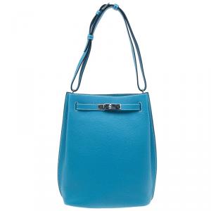 Pre Owned Hermes Malachite Clemence Palladium Hardware So Kelly 26