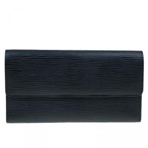 Pre Owned Louis Vuitton Black Epi  Sarah Wallet