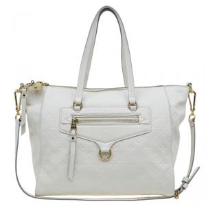Pre Owned Louis Vuitton White Monogram Empreinte Leather Lumineuse PM