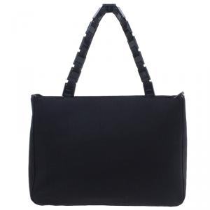 Pre Owned Salvatore Ferragamo Small Black Tote Bag