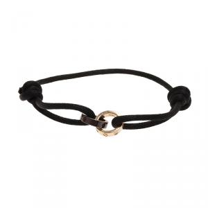 Pre Owned Cartier Love 18K Yellow Gold Brown Ceramic Diamond Bracelet
