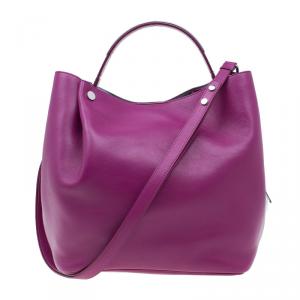 Pre Owned Dior Pink Leather Medium Diorific Bucket Tote