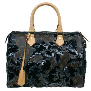 Pre Owned Louis Vuitton Monogram Canvas Limited Edition Fleur De Jais Speedy 30 Bag