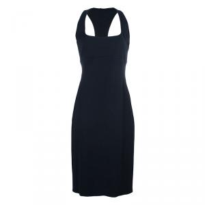 Pre Owned Dsquared2 Black Racer-back Cotton Dress L