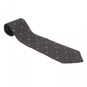 Pre Owned Versace Grey Medusa Tie