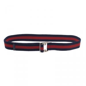 Pre Owned Gucci Web Detail Canvas Belt 95CM