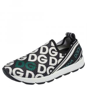 Dolce & Gabbana Multicolor DG Mania Print Stretch Mesh Slip On Sneakers Size IT 31 (Kids)
