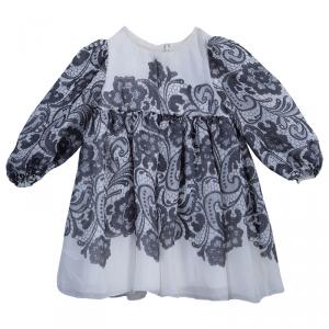 Dolce & Gabbana Monochrome Lace Print Dress 3-6 Mths