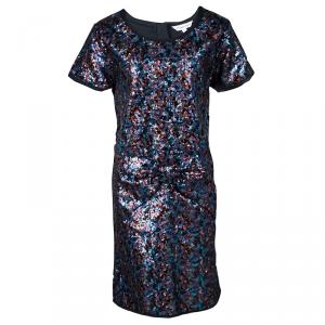 Little Marc Jacobs Multicolor Sequinned Bow Detail Short Sleeve Dress 12 Yrs