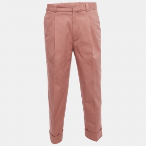 Acne Studios Pink Cotton Pleated Trousers M