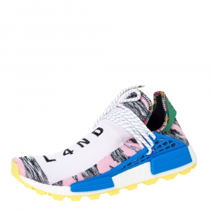 Pre Owned Pharrell Williams x Adidas Multicolor Cotton Knit PW Solar HU Sneakers Size 46