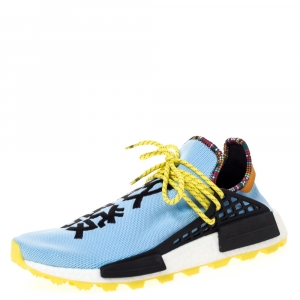 Pharrell x Adidas HU NMD Blue Cotton Knit Clear Sky - Inspiration Pack Sneakers Size 46