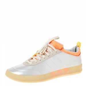 Pre Owned Adidas White Rubber And Suede Palace Pro 2 Lace Up Sneaker Size 46