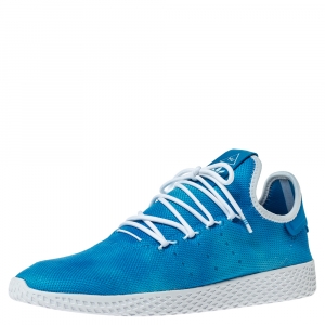 Pharrell Williams x Adidas Holi Blue Knit Fabric PW Tennis Hu Sneakers Size 46