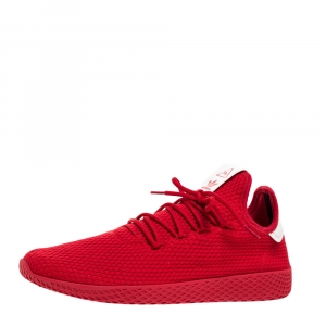 Pharrell Williams x Adidas Scarlet Red Cotton Knit PW Tennis Hu Sneakers Size 46