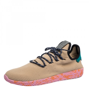 Pharrell Williams x Adidas Multicolor Knit Fabric PW Tennis Hu Sneakers Size 46