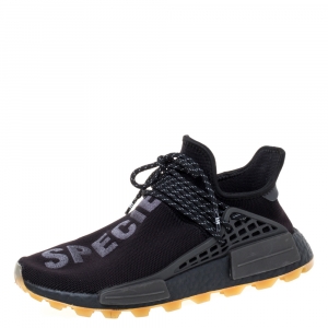 Adidas x Pharrell Williams Core Black Knit Fabric PW HU NMD PRD Sneakers Size 40