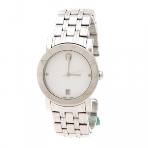 Aigner White Mother of Pearl Stainless Steel Cortina A26100 Men's Wristwatch 38 mm