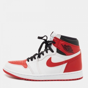 Air Jordan 1 Tricolor Leather OG Heritage High Top Sneakers Size 42.5