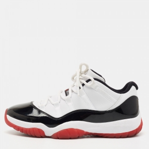 Air Jordan 11 Tricolor Patent and Leather Concord Bred Sneakers Size 44