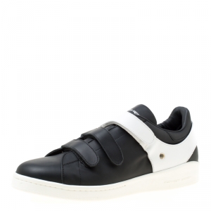 Alexander McQueen Monochrome Leather Velcro Sneakers Size 45