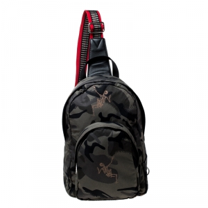 Alexander McQueen Camo Nylon Dancing Skeleton Backpack