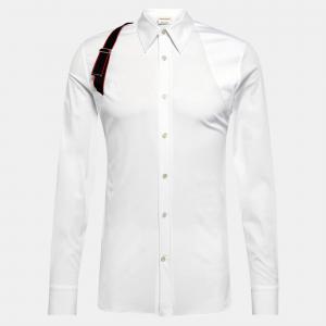 Alexander McQueen White Poplin Harness Shirt S