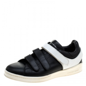 Alexander McQueen Monochrome Leather Velcro Sneakers Size 44