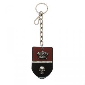 Alexander McQueen Red & Black Resin Badge Key Ring