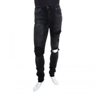 Amiri Black Washed Out Distressed MBMX1 Jeans M