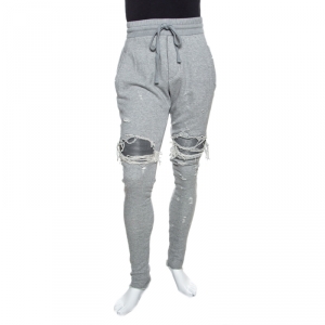 Amiri Grey Distressed Jersey MX1 Sweatpants M