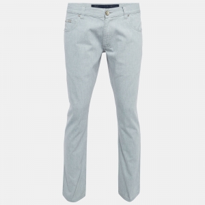 Pre Owned Armani Collezioni Light Blue Denim Slim Fit Jeans M Waist 33''