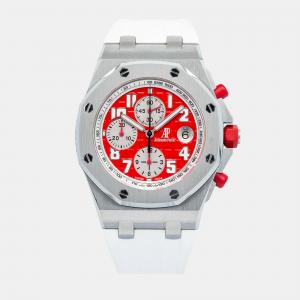 Audemars Piguet Royal Oak Offshore 26108ST Automatic Red Stainless Steel Men's Wristwatch 42 mm