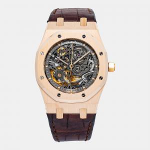 Audemars Piguet Royal Oak 15305OR Automatic Skeleton 18k Rose Gold Men's Wristwatch 39 mm