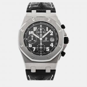 Audemars Piguet Black Stainless Steel Royal Oak Offshore  Automatic Men's Wristwatch 42 mm