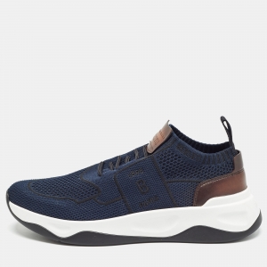 Berluti Blue Mesh Low Top Sneakers Size 42.5