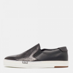Berluti Black Leather Playtime Low Sneakers Size 40.5