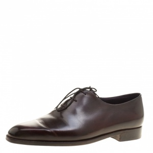 Berluti Burgundy Leather Alessandro Oxfords Size 43