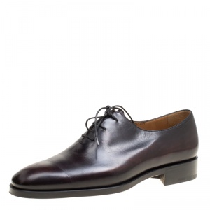 Berluti Black Leather Alessandro Oxfords Size 41